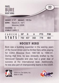 2012-13 In The Game Heroes and Prospects #22 Pavel Bure Back