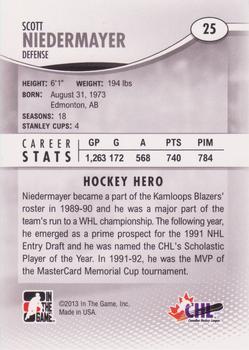 2012-13 In The Game Heroes and Prospects #25 Scott Niedermayer Back