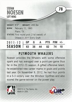 2012-13 In The Game Heroes and Prospects #78 Stefan Noesen Back