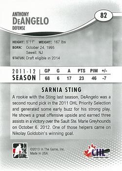 2012-13 In The Game Heroes and Prospects #82 Anthony DeAngelo Back