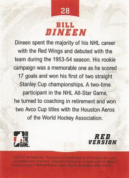 2012-13 In The Game Motown Madness #28 Bill Dineen Back