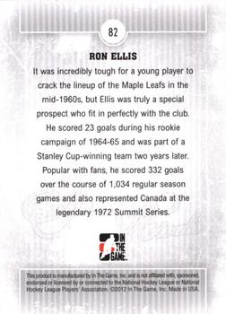 2012-13 In The Game Forever Rivals - Gold #82 Ron Ellis Back