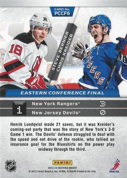 2012-13 Panini Certified - Path to the Cup Conference Finals #PCCF6 Chris Kreider / Steve Bernier Back