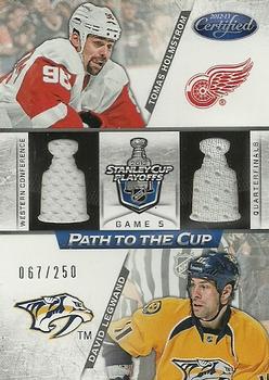 2012-13 Panini Certified - Path to the Cup Quarter Finals Dual Jerseys #PCQF21 David Legwand / Tomas Holmstrom Front