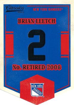 2012-13 Panini Classics Signatures - Banner Numbers #EN55 Brian Leetch Front