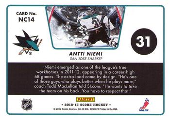 2012-13 Score - Net Cam #NC14 Antti Niemi Back