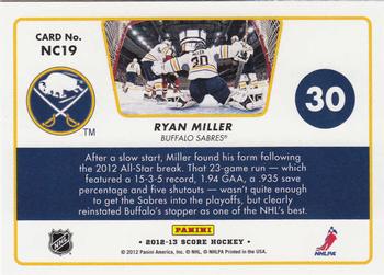 2012-13 Score - Net Cam #NC19 Ryan Miller Back