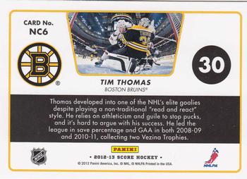 2012-13 Score - Net Cam #NC6 Tim Thomas Back