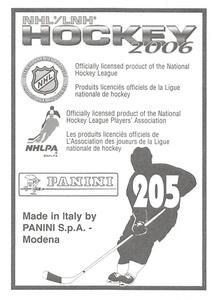 2005-06 Panini Stickers #205 Flames Team Logo Back