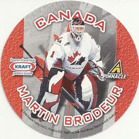 1997-98 Pinnacle Kraft - Kraft Peanut Butter Team Canada #NNO Martin Brodeur / Joe Sakic Front