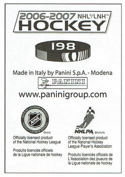 2006-07 Panini Stickers #198 Alex Tanguay Back