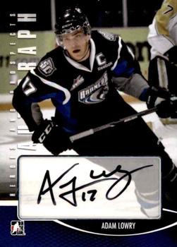 2012-13 In The Game Heroes and Prospects - Autographs #A-AL Adam Lowry Front