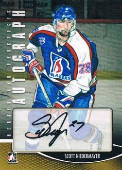 2012-13 In The Game Heroes and Prospects - Autographs #A-SN Scott Niedermayer Front