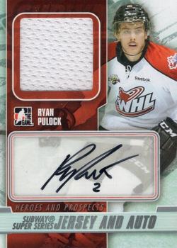 2012-13 In The Game Heroes and Prospects - Subway Super Series Jersey Autographs Gold #SSMA-RP Ryan Pulock Front
