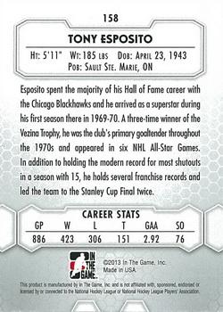 2012-13 In The Game Between The Pipes #158 Tony Esposito Back