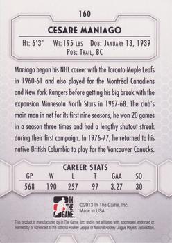 2012-13 In The Game Between The Pipes #160 Cesare Maniago Back