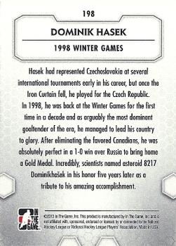 2012-13 In The Game Between The Pipes #198 Dominik Hasek Back