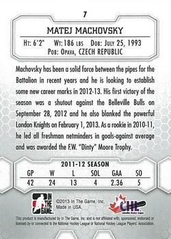 2012-13 In The Game Between The Pipes #7 Matej Machovsky Back