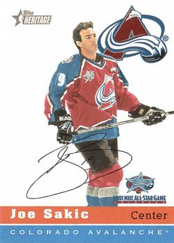 2001 Topps Heritage Colorado Avalanche NHL All-Star Game #4 Joe Sakic Front