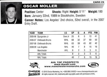 2009-10 Choice AHL Top Prospects #23 Oscar Moller Back