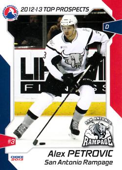 2012-13 Choice AHL Top Prospects #55 Alex Petrovic Front