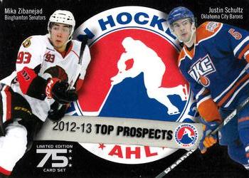 2012-13 Choice AHL Top Prospects #NNO Mika Zibanejad / Justin Schultz Front