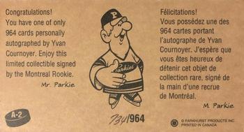 1994-95 Parkhurst Tall Boys 1964-65 - Autographs #A-2 Yvan Cournoyer Back