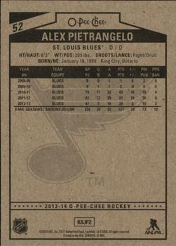 2013-14 O-Pee-Chee #52 Alex Pietrangelo Back