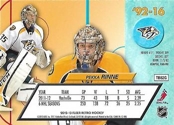 2012-13 Fleer Retro - 1992-93 Ultra #‘92-16 Pekka Rinne Back