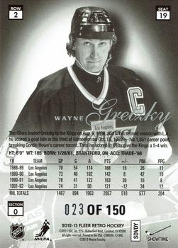 2012-13 Fleer Retro - Flair Showcase Row 2 Legacy Collection #19 Wayne Gretzky Back