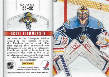 2012-13 Panini Limited - Crease Cleaners Jersey #CC-SC Scott Clemmensen Back