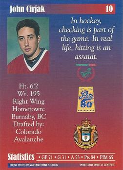 1997-98 Regina Pats (WHL) Police #9 Scott Roles Back