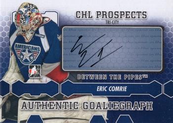2012-13 In The Game Between The Pipes - Authentic Goaliegraphs #A-EC Eric Comrie Front