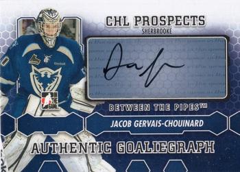 2012-13 In The Game Between The Pipes - Authentic Goaliegraphs #A-JGC Jacob Gervais-Chouinard Front