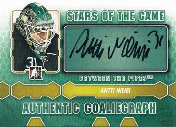 2012-13 In The Game Between The Pipes - Authentic Goaliegraphs #A-AN Antti Niemi Front