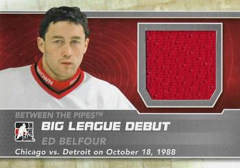 2012-13 In The Game Between The Pipes - Big League Debut Jerseys Silver #BL-05 Ed Belfour Front