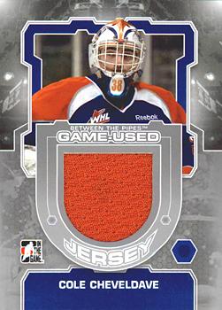 2012-13 In The Game Between The Pipes - Jerseys Silver #M-11 Cole Cheveldave Front