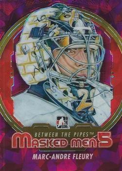 2012-13 In The Game Between The Pipes - Masked Men 5 Rainbow Foil #MM-9 Marc-Andre Fleury Front