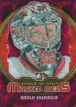 2012-13 In The Game Between The Pipes - Masked Men 5 Rainbow Foil #MM-22 Nikolai Khabibulin Front