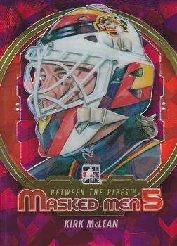 2012-13 In The Game Between The Pipes - Masked Men 5 Rainbow Foil #MM-28 Kirk McLean Front