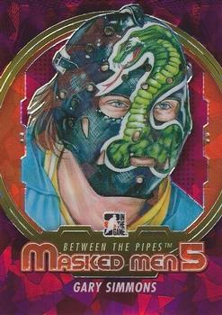 2012-13 In The Game Between The Pipes - Masked Men 5 Rainbow Foil #MM-44 Gary Simmons Front