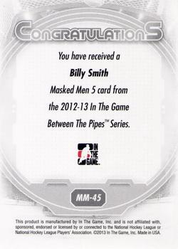 2012-13 In The Game Between The Pipes - Masked Men 5 Rainbow Foil #MM-45 Billy Smith Back