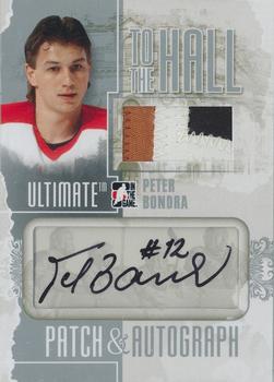 2012-13 In The Game Ultimate Memorabilia - To the Hall Autograph Patches #3 Peter Bondra Front