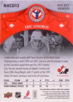 2013 Upper Deck National Hockey Card Day Canada #NHCD13 Eric Lindros Back