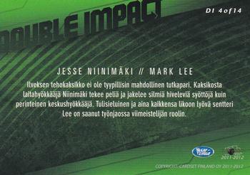 2011-12 Cardset Finland - Double Impact #DI4 Jesse Niinimäki / Mark Lee Back