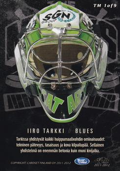 2011-12 Cardset Finland - The Masks #TM1a Iiro Tarkki Back