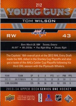 2013-14 Upper Deck #212 Tom Wilson Back
