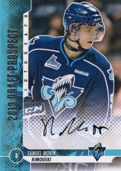 2012-13 In The Game Draft Prospects - Autographs Silver #A-SMO Samuel Morin Front