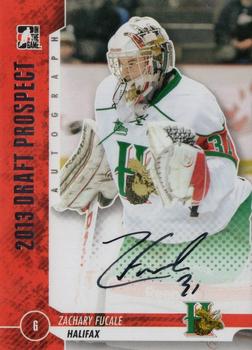 2012-13 In The Game Draft Prospects - Autographs Silver #A-ZF Zachary Fucale Front