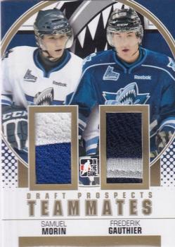 2012-13 In The Game Draft Prospects - Teammates Gold #TM-12 Samuel Morin/Frederik Gauthier Front